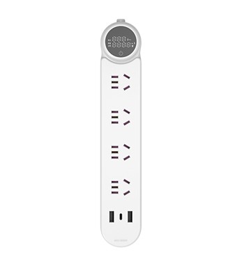 LED digital display power strip