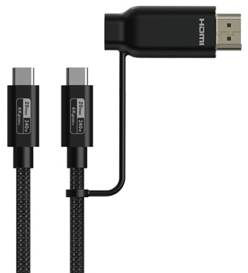 2-in-1 20Gbps 4K High-speed Cable