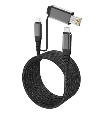 2-in-1 USB4 C+RJ45 Magnetic Cable