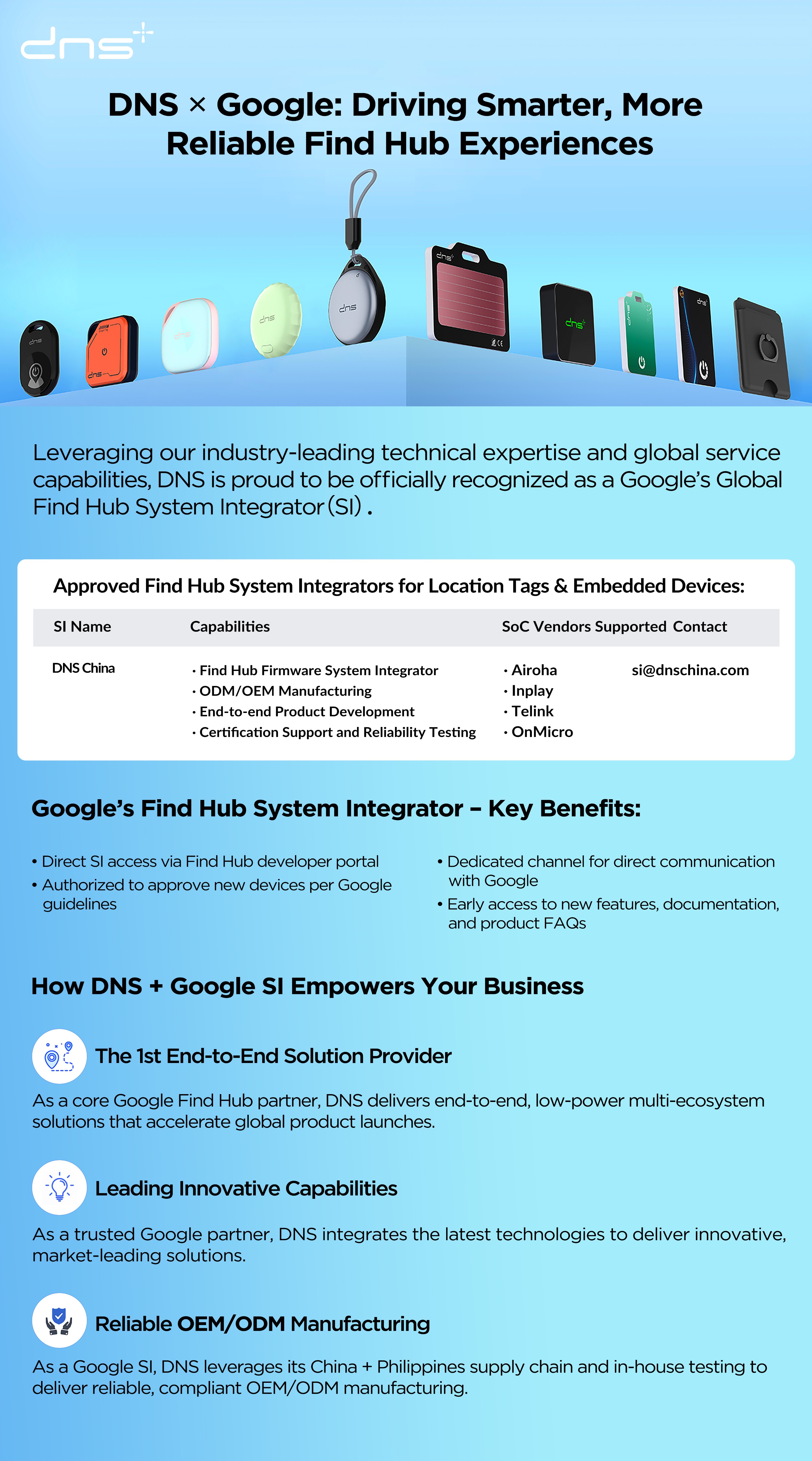 DNS × Google: Driving Smarter, More Reliable Find Hub Experiences