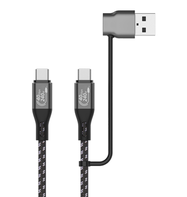 2-in-1 40Gbps 8K Cable