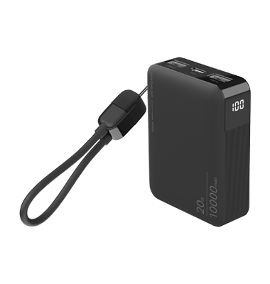 20W Portable Power Bank with Detachable Cable